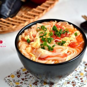 Step of Tomato Chicken Soup Noodles