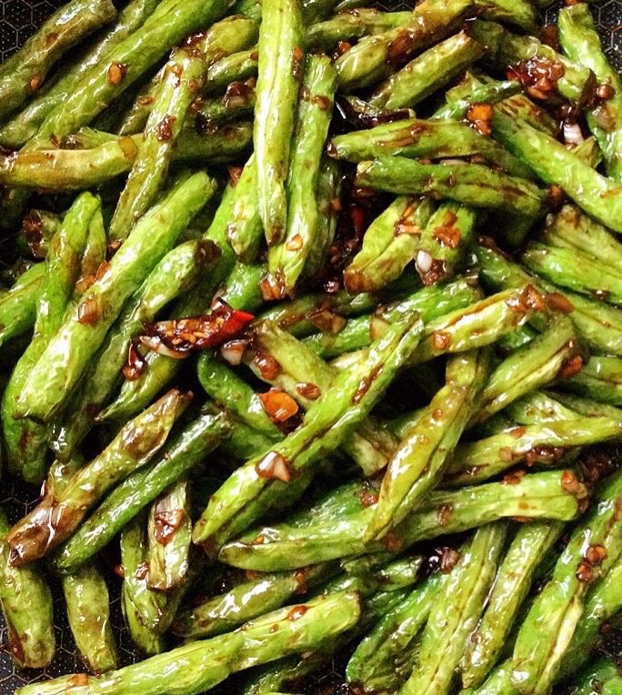 Steps for stir fried green beans