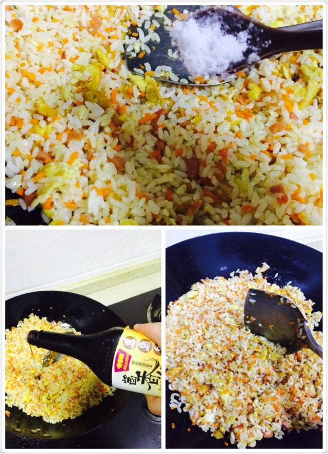 Steps for egg fried rice